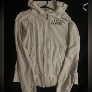 vintage Nike white zip-up hoodie #nike #vintage